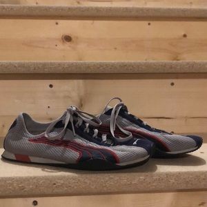 Pumas - gray, blue, and red